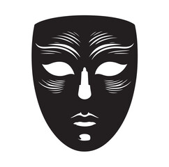 face mask silhouette vector illustration