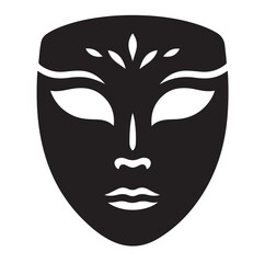 face mask silhouette vector illustration