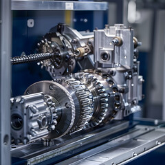 Close-up View of a Complex ZF Transmission System with Detailed Machining and Quality Metallurgy