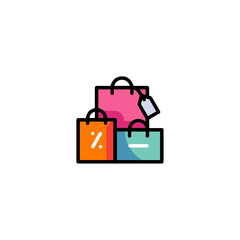 Shopping Beg icon flat vector design