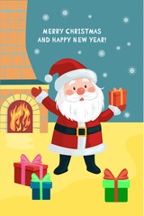 Santa Claus with Gifts Postcard