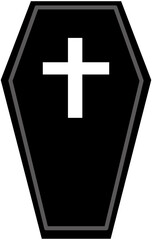 Obraz premium Coffin Silhouette Icon 