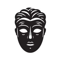 face mask silhouette vector illustration