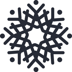 Stylized Snowflake Graphic Design. Snowflake vector illustration