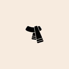 Winter Scarf icon flat vector design.