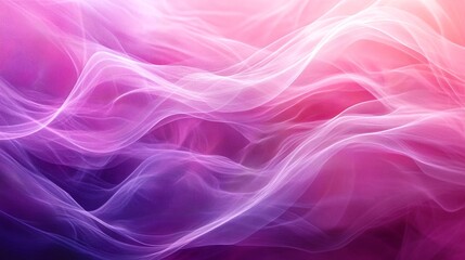 Obraz premium Abstract image with smooth, wavy gradients in shades of purple, pink, and magenta. The soft, flowing lines create a vibrant and harmonious blend of colors