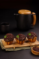 Chocolate Ensaymada is Filipino Soft Bread, Covered with Butter and Sugar then Topped with Chocolate Sprinkles. 