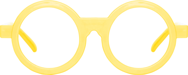 Yellow frame eyeglasses