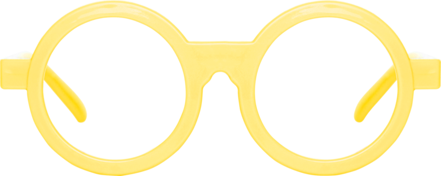 Yellow frame eyeglasses