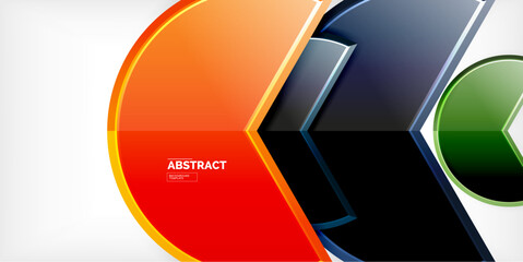 Glass reflective geometric round shapes background. Vector Illustration For Wallpaper, Banner, Background, Card, Book Illustration, landing page