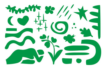 Abstract shapes set,trendy modern organic silhouettes,nature simple aesthetic elements abstract figures silhouette.Geometric contemporary collage applique trendy poster,boho mid-century unique style