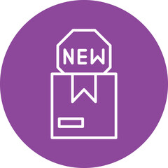 Product Launch line circle icon