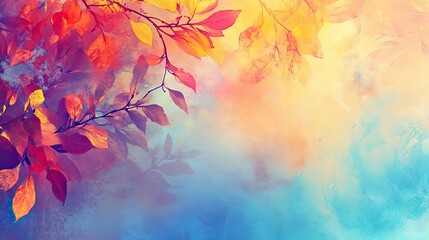 Autumn leaves, colorful foliage, fall season