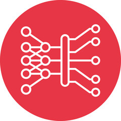 Deep Learning line circle icon