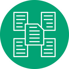 Raw Data Icon line circle icon