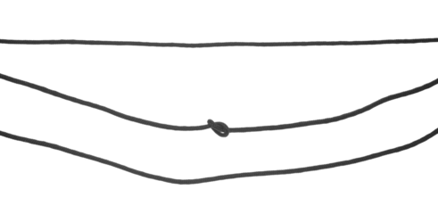 Set black shoelaces line, isolated on white, clipping