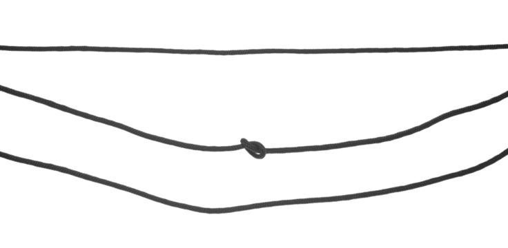 Set black shoelaces line, isolated on white, clipping