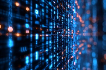 Abstract Binary Code Digital Data Stream