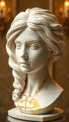 Obraz premium A glamorous black mannequin with a golden crown, embodying elegance and style