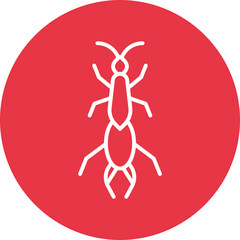 Earwig line circle icon