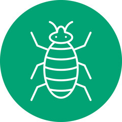 Aphid line circle icon