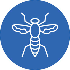Hornet line circle icon