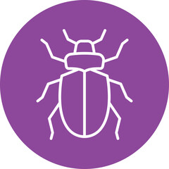 June Bug line circle icon