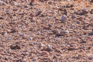 Namibia's grey stones - geological features of the desert.