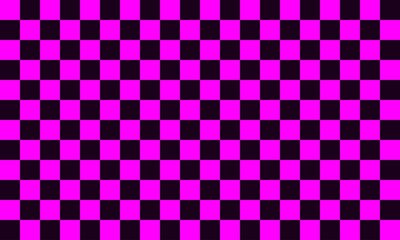 Checkered pattern tile background. Black and Pink, Color purple and black squares in a checkerboard pattern. Abstract background. 