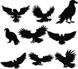 silhouettes of crow