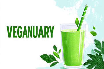 Celebrate Veganuary with a refreshing green smoothie packed with nutrients and flavor for a healthy lifestyle choice