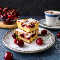 Classic Romanian Cherry Sponge Cake Pandispan Visine Delight