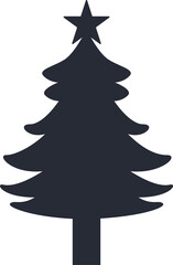 Fototapeta premium Minimalist White Pine Tree Illustration. Vector Illustration