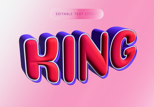 King Text Effect Design Template