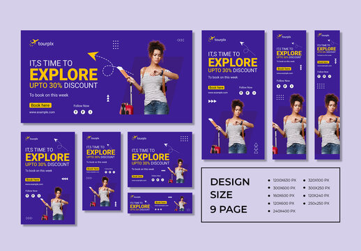 Travel Agency Web Banner Ads Design