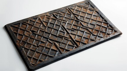A durable, rubber door mat with a simple, textured design and a rugged, weather-resistant surface, isolated on a white background