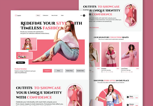 Fashion Landing Page Design Template
