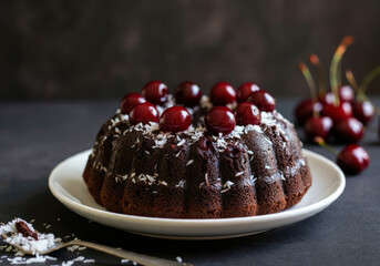 Baked to Perfection: Chocolate Coconut Cake Made with Fresh Ingredients