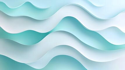 Abstract Blue and White Wavy Paper Design