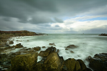 Paysage de tempête en Bretagne-France