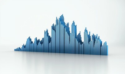 Obraz premium Financial chart analysis of support levels in business insights