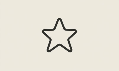 Clean aesthetic minimalist star rating icon for digital favorites