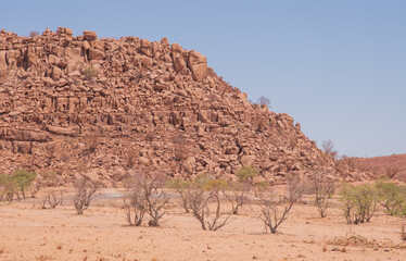 Namibia's stones - geological features of the desert.