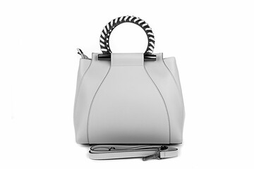 Bag clutch isolated on white fashion leather