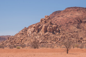 Namibia's stones - geological features of the desert.