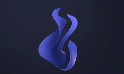 Naklejka premium Abstract blue flame design, digitally rendered, perfect for backgrounds, websites, and branding. Elegant, modern, and sophisticated.