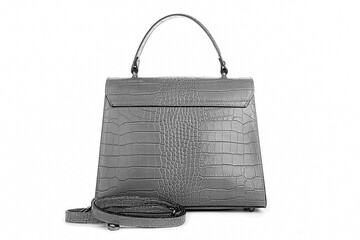 Naklejka premium Bag clutch isolated on white fashion leather