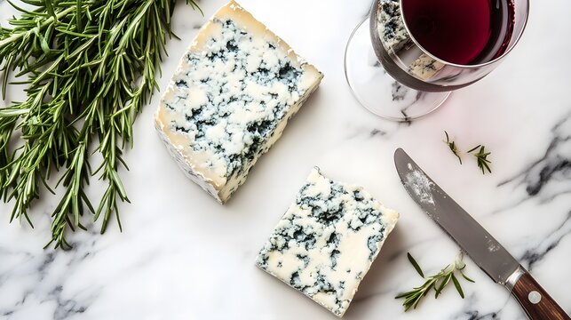 Blue Cheese Rosemary And Red Wine Marble Setting
