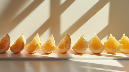 Slices of Orange Isolated on White Background,Orange is an Asian fruit.Has a sweet and sour taste,Is a fruit for health, increase vitamin C to the body

