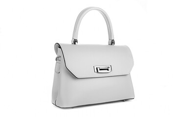 Bag clutch isolated on white fashion leather